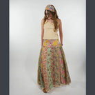 Hippie Boho Cotton Floral Patchwork Maxi Skirt with Pockets boho clothing, festival outfit, hippie style apparel | Elevated Hippie