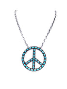 Western Large Peace Sign Necklace boho clothing, festival outfit, hippie style apparel | Elevated Hippie