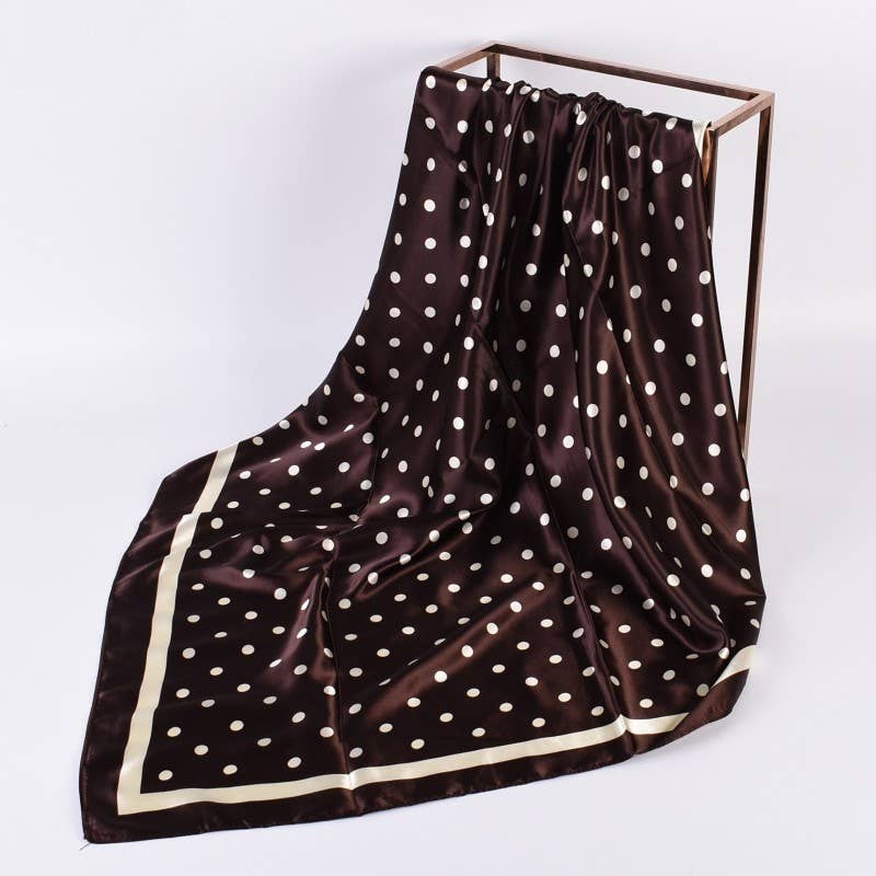 LARGE POLKA DOT PRINT BANDANA SCARF | 40SC694 boho clothing, festival outfit, hippie style apparel | Elevated Hippie