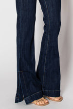 Flare leg cut dark denim jeans