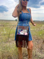 Hand Tooled Clear Purse Crossbody - Concert /Game Day Stadium
