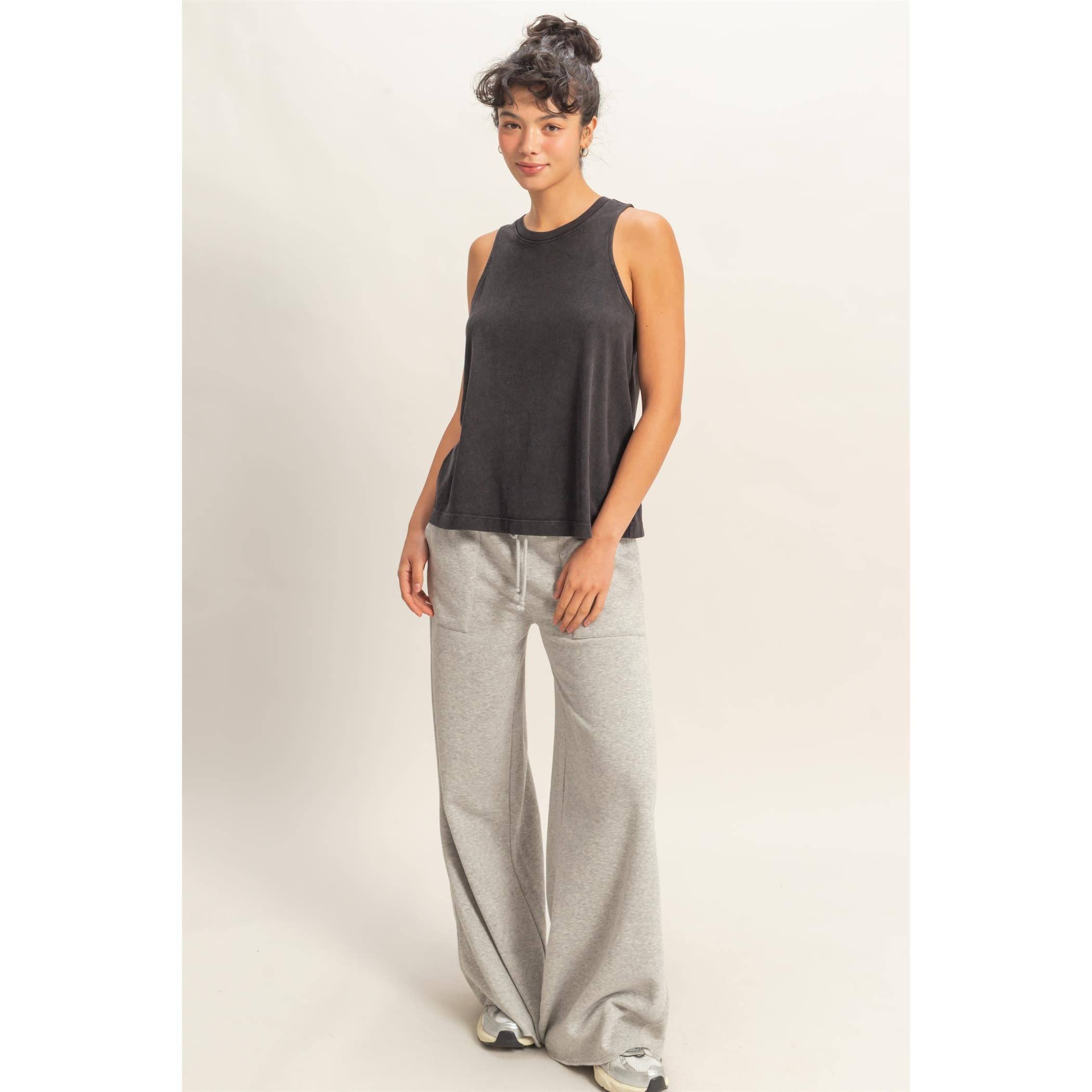 Mineral Washed Sleeveless Top boho clothing, festival outfit, hippie style apparel | Elevated Hippie