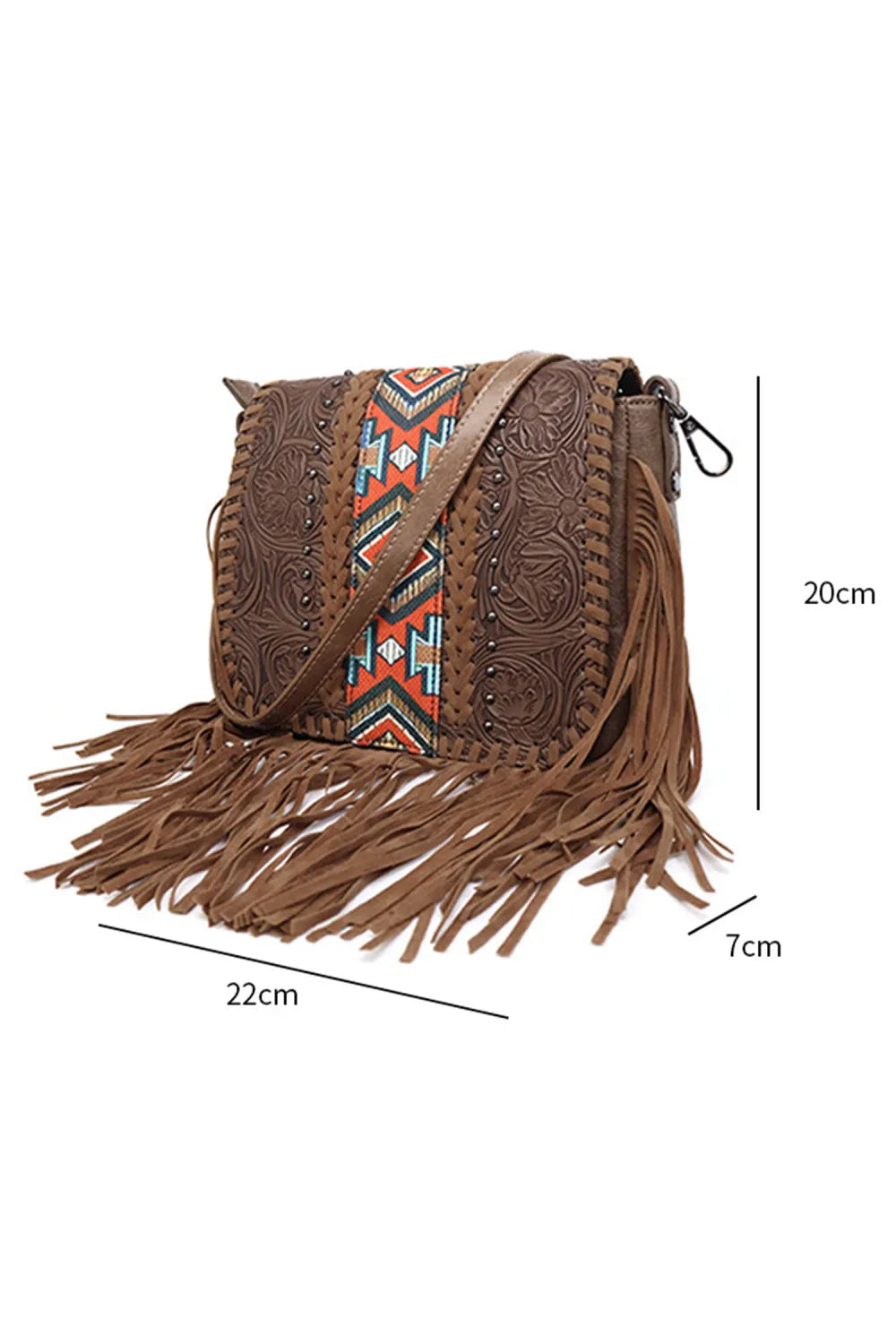 Western Boho Tassel Shoulder Bag – Coffee boho clothing, festival outfit, hippie style apparel | Elevated Hippie