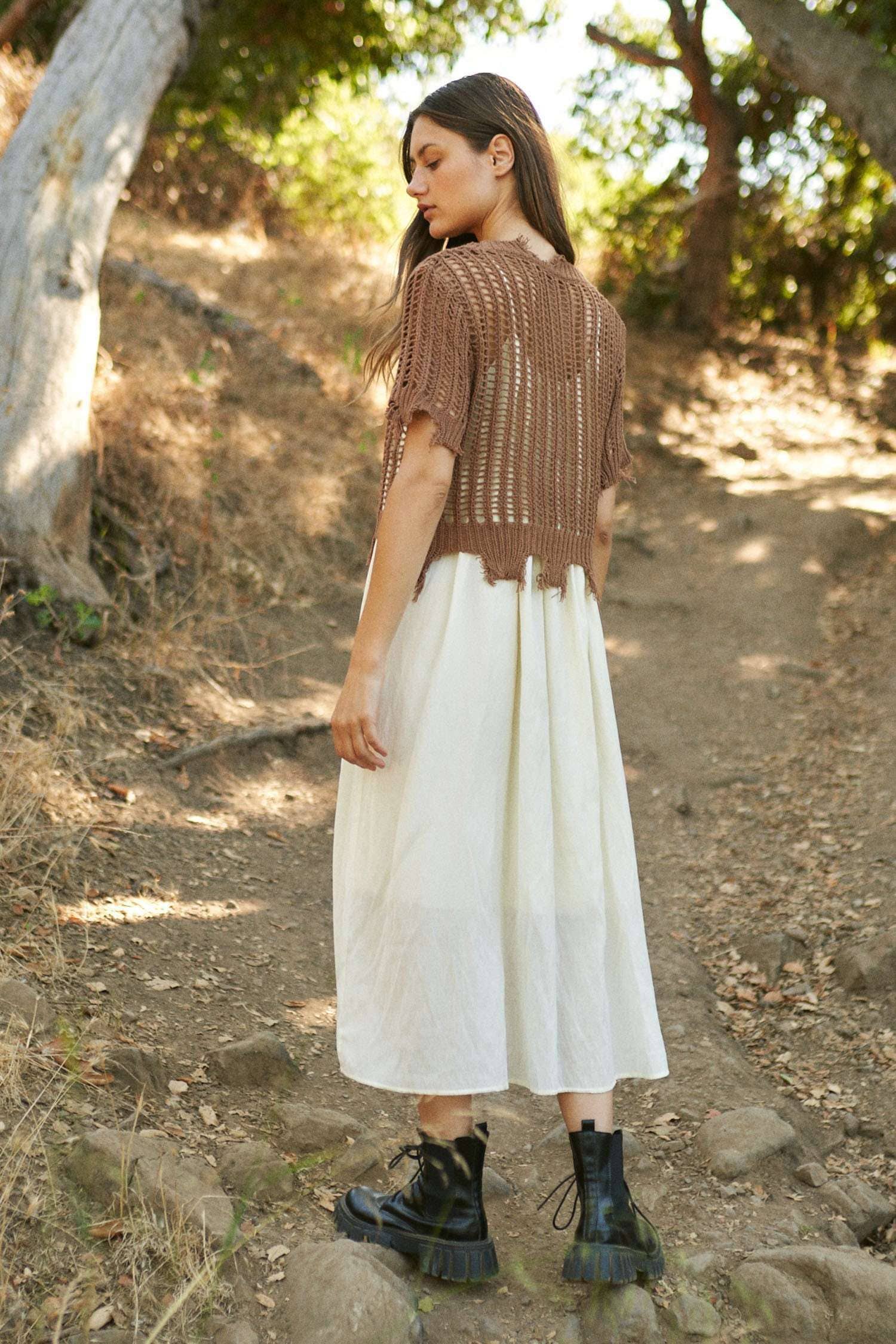 Crochet Cover Up Top boho clothing, festival outfit, hippie style apparel | Elevated Hippie