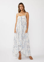 Hi-Lo Spaghetti Strap Patchwork Ruffle Maxi Dress - The Elevated Hippie