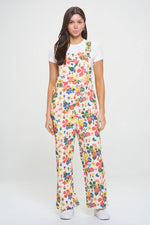 Boho Floral Cotton Overalls – Multicolor Print – 100% Cotton – Relaxed Fit - The Elevated Hippie