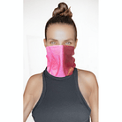 Bella Rosa Coral Pink Iridescent Blacklight Sexy Necksie Face Covering boho clothing, festival outfit, hippie style apparel | Elevated Hippie