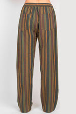 Stripe Comfy Lounge Pant with Elastic Waist - The Elevated Hippie