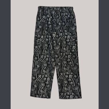 Cotton Men's multi mushroom print cargo pants - The Elevated Hippie