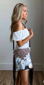 SHAYNE LARGE - Hand Tooled Clear Crossbody Concert bag