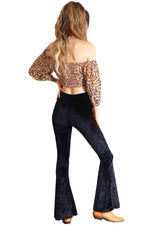 Velvet Bell Bottoms - Black - The Elevated Hippie