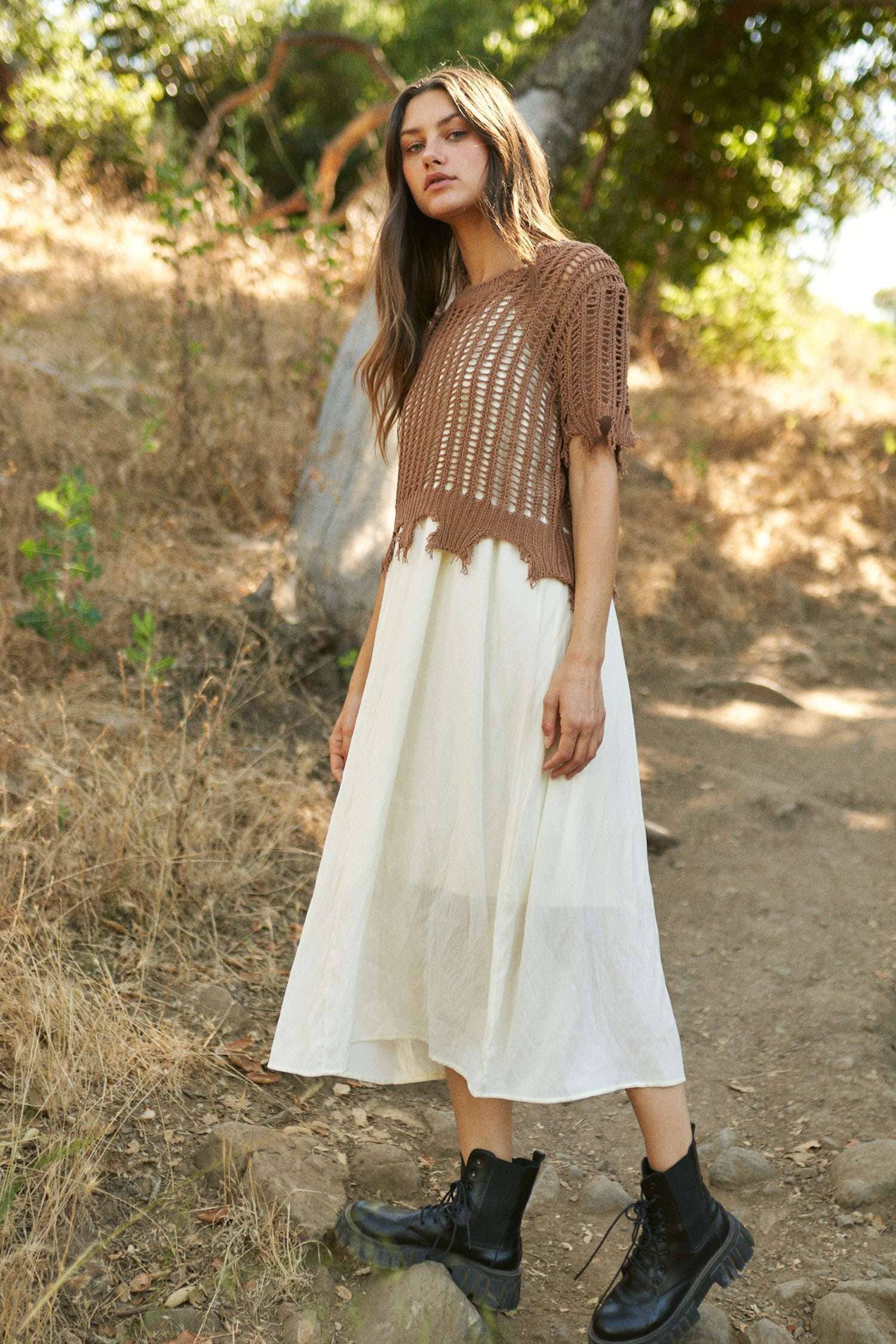 Crochet Cover Up Top boho clothing, festival outfit, hippie style apparel | Elevated Hippie