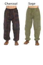 Men’s Patchwork Stripe Cotton Joggers – Boho Festival Pants boho clothing, festival outfit, hippie style apparel | Elevated Hippie