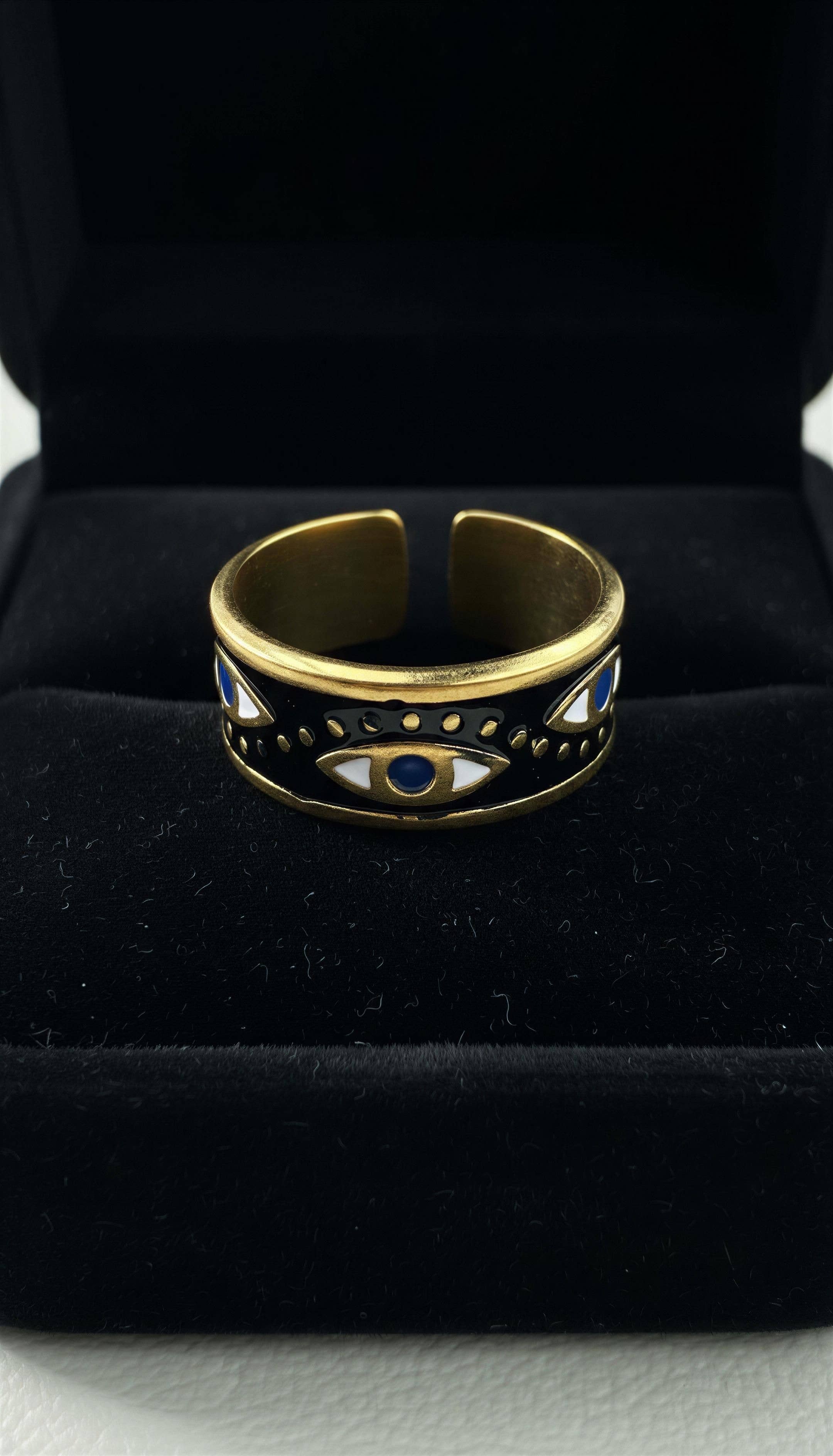 Midnight Oracle Adjustable Ring boho clothing, festival outfit, hippie style apparel | Elevated Hippie