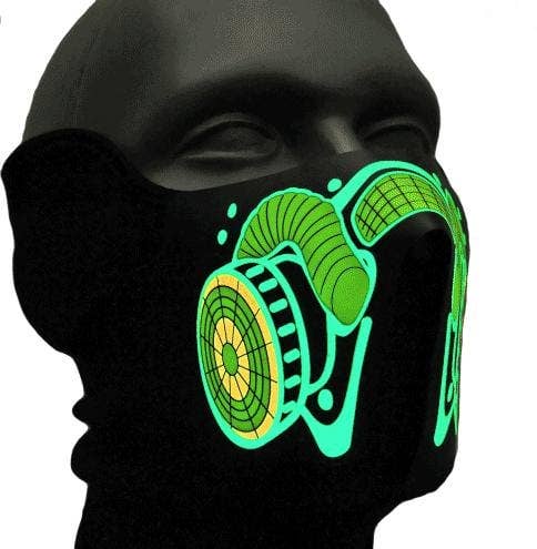 Mugsy Beatz LED Music Activate Face Masks boho clothing, festival outfit, hippie style apparel | Elevated Hippie