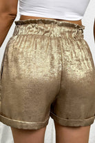 Metallic Flippy Drawstring Shorts boho clothing, festival outfit, hippie style apparel | Elevated Hippie