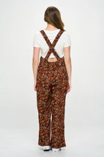 FALL FLORAL PRINT CORDUROY OVERALL - The Elevated Hippie