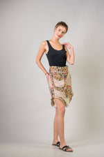 Rhea Stripe and Mushroom Patch Skirt - The Elevated Hippie