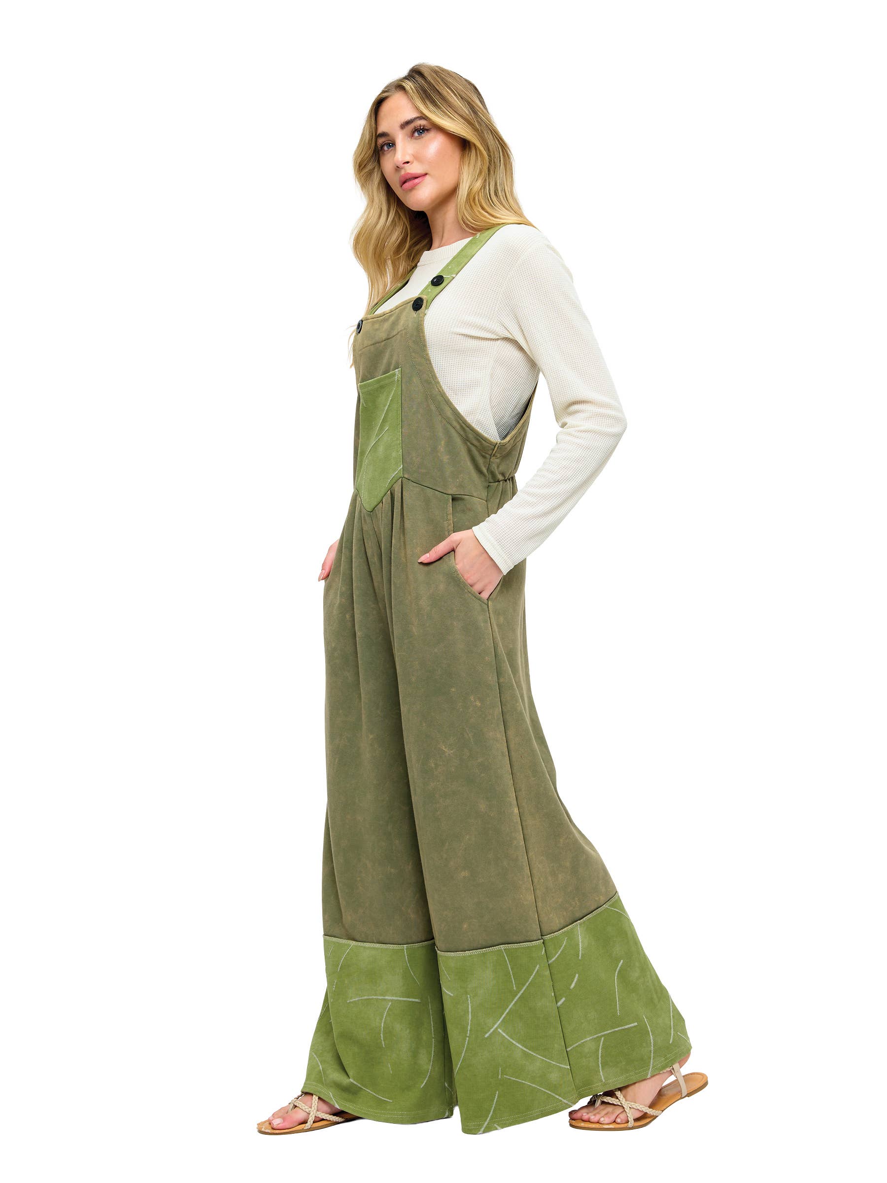 Yak & Yeti - Overall Hippie Stonewashed Patchwork boho clothing, festival outfit, hippie style apparel | Elevated Hippie