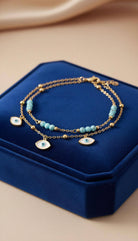 Luna Eye Charm Anklet boho clothing, festival outfit, hippie style apparel | Elevated Hippie