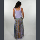 Hippie Boho Cotton Floral Patchwork Maxi Skirt with Pockets boho clothing, festival outfit, hippie style apparel | Elevated Hippie