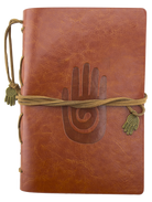 Hamsa Leatherette Journal Notebook – Brown boho clothing, festival outfit, hippie style apparel | Elevated Hippie