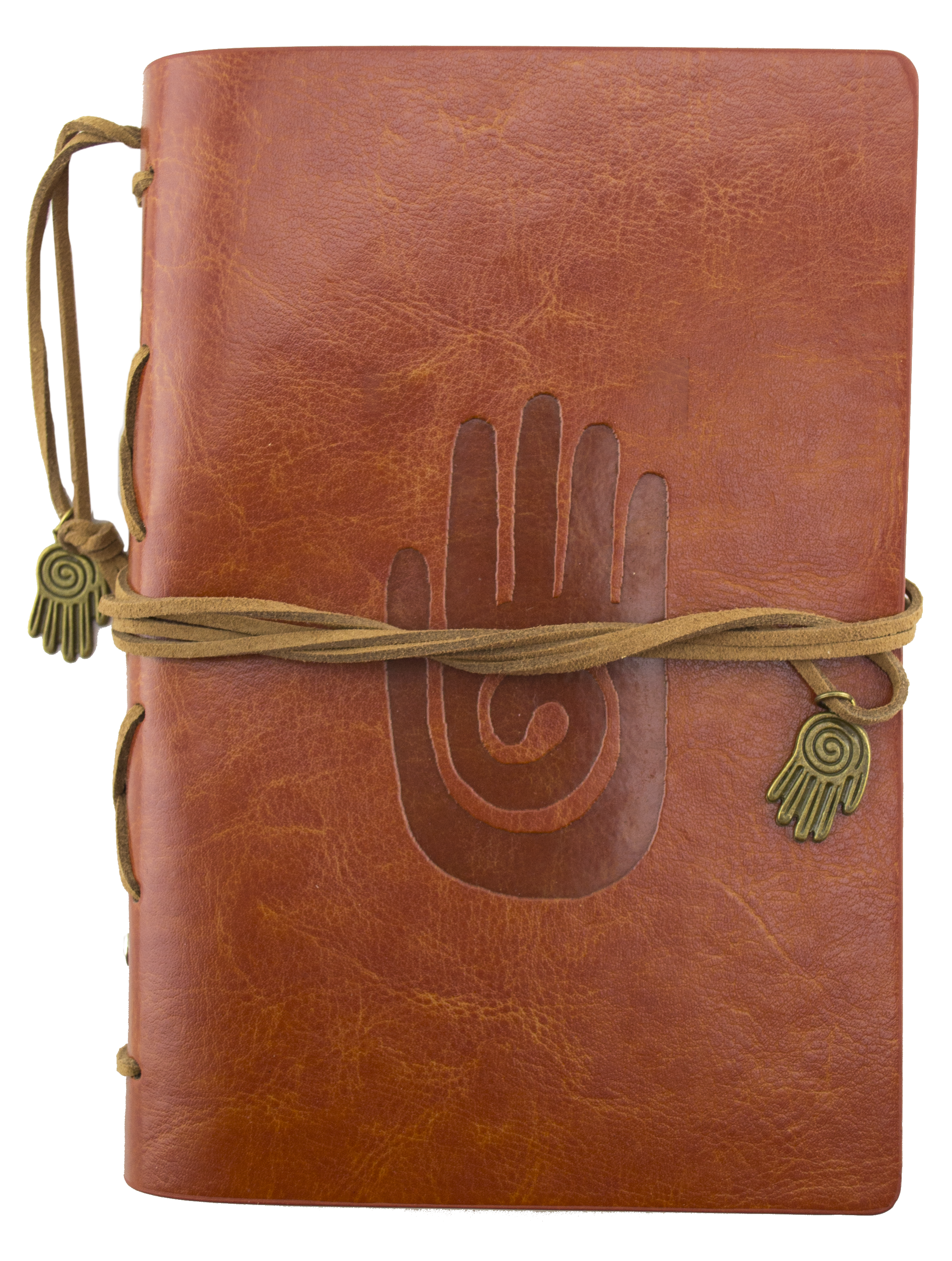Hamsa Leatherette Journal Notebook – Brown boho clothing, festival outfit, hippie style apparel | Elevated Hippie