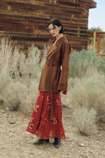 Harvest Mirage Ruffled Bell Sleeve Maxi Dress - The Elevated Hippie