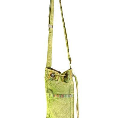 Cotton Crossbody Bottle Water Bag , Olive Green - The Elevated Hippie