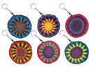 Mini Round Geometric Crochet Disk Coin Purse Keychain Pouch boho clothing, festival outfit, hippie style apparel | Elevated Hippie