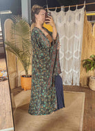 Gardenbelle Shop - BOHO Silk Bell Sleeve Long Maxi Kimono Duster Cardigan boho clothing, festival outfit, hippie style apparel | Elevated Hippie