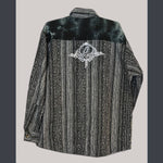 Heavy Brushed Cotton Stripe Long Sleeve Shirt w/ embroidery - The Elevated Hippie
