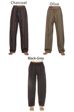 Stripe Comfy Lounge Pant with Elastic Waist - The Elevated Hippie