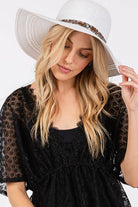 Evil Eye and Multi Design Band Wide Brim Straw Hat boho clothing, festival outfit, hippie style apparel | Elevated Hippie