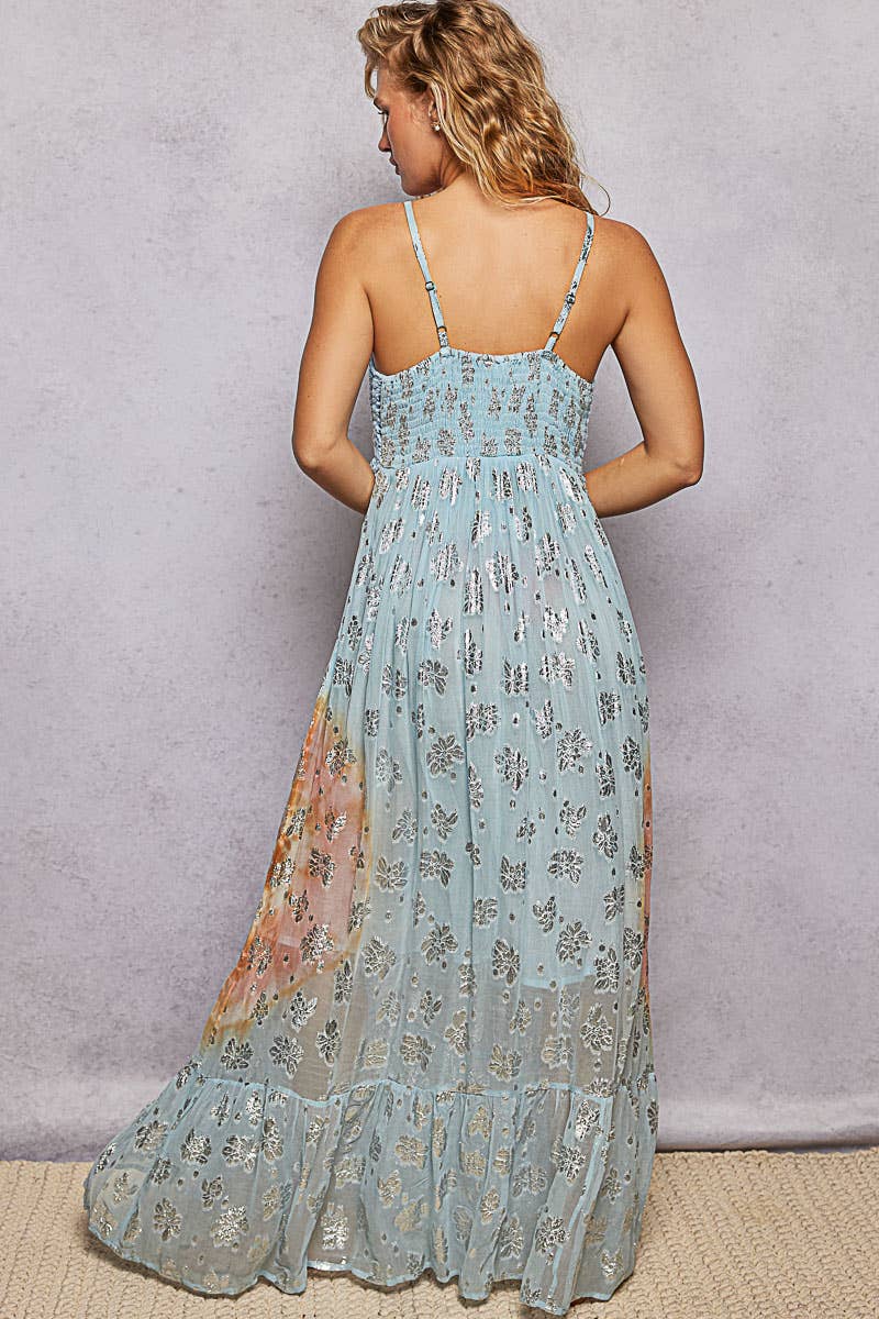 V-Neck Crochet Top Mirror Embroidery Tassel Viscose Dress boho clothing, festival outfit, hippie style apparel | Elevated Hippie