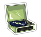 Hazy Holler Goods - Record Player - Sticker boho clothing, festival outfit, hippie style apparel | Elevated Hippie