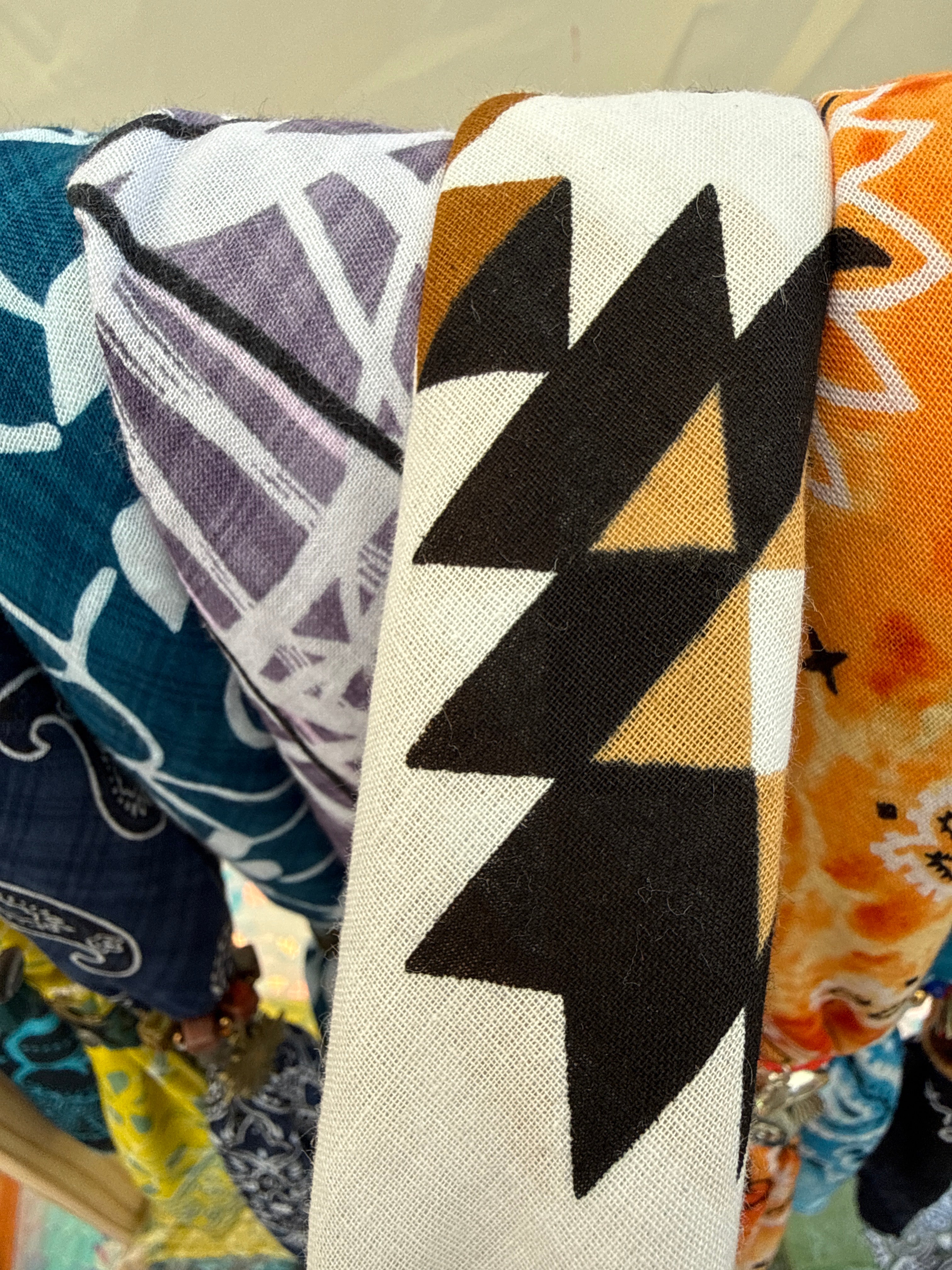 Printed Bandana - Aztec Design | 100% Cotton Boho Pattern Accessory boho clothing, festival outfit, hippie style apparel | Elevated Hippie