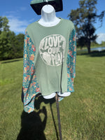 Upcycled Fabric Poncho Band / Graphic Tees - The Elevated Hippie