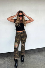 URBAN CAMO DISTRESSED JEAN Blakeley - The Elevated Hippie