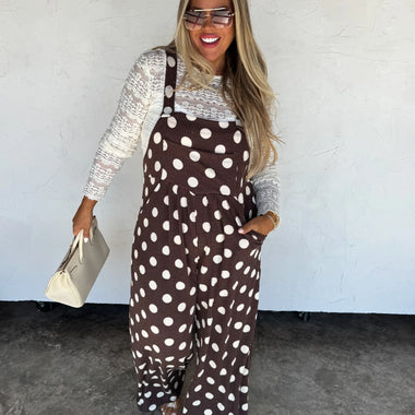 POLKA DOT KARLI BOHO OVERALLS