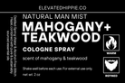 Mahogany + Teakwood Natural Man Mist Cologne Spray – Warm & Refined (2 oz) boho clothing, festival outfit, hippie style apparel | Elevated Hippie