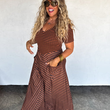 PREORDER- Calista Stripe Dress