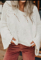 White Sweater boho clothing, festival outfit, hippie style apparel | Elevated Hippie