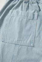 Sky Blue Stripe Drawstring Wide Leg Denim Pants boho clothing, festival outfit, hippie style apparel | Elevated Hippie
