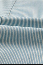 Sky Blue Stripe Drawstring Wide Leg Denim Pants boho clothing, festival outfit, hippie style apparel | Elevated Hippie