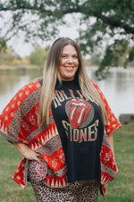 Upcycled Fabric Poncho Band / Graphic Tees - The Elevated Hippie