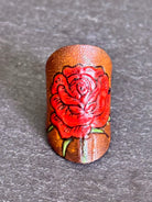 Wildcrafted Leather Handpainted Leather Rings boho clothing, festival outfit, hippie style apparel | Elevated Hippie