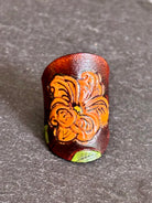 Wildcrafted Leather Handpainted Leather Rings boho clothing, festival outfit, hippie style apparel | Elevated Hippie