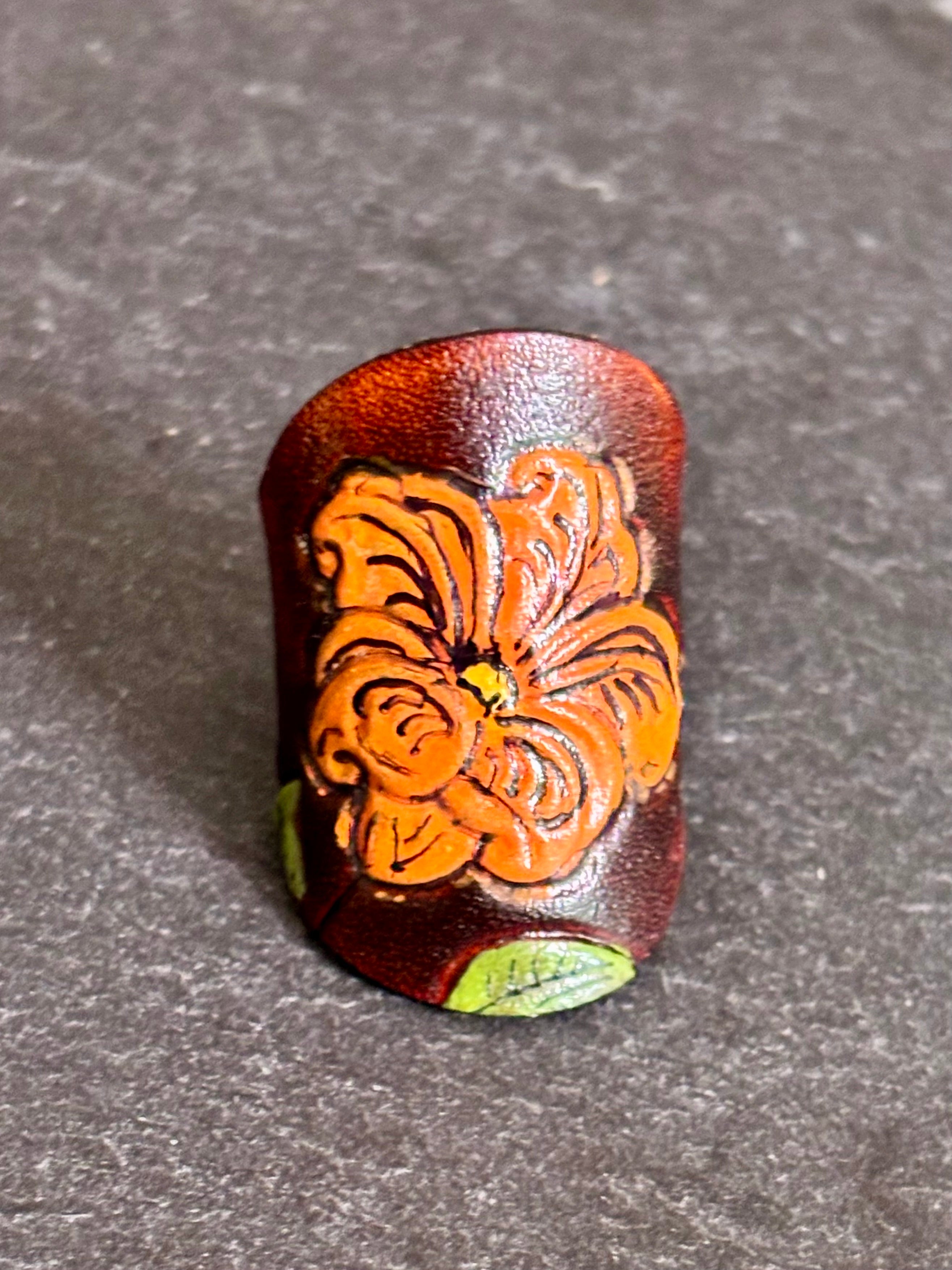 Wildcrafted Leather Handpainted Leather Rings boho clothing, festival outfit, hippie style apparel | Elevated Hippie