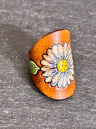 Wildcrafted Leather Handpainted Leather Rings boho clothing, festival outfit, hippie style apparel | Elevated Hippie